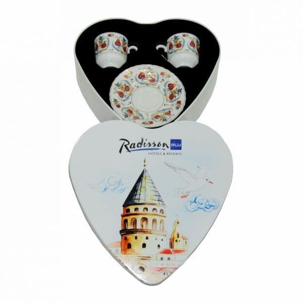 Kalp Kahve Seti — detay