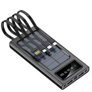 ED258 10000 mAh Güneş Enerjili (Dahili Kablolu) Powerbank