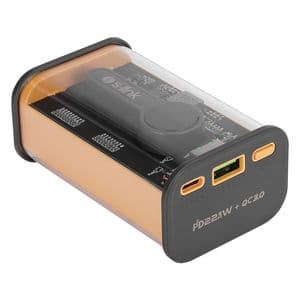 ED274  S-link V92 9200mAh PD22.5W + QC3.0 USB+Type-C Gri/Sarı LCD Şeffaf Taşınabilir Pil Şarj Cihazı Powerbank