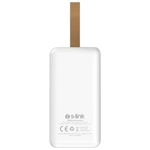 ED276  S-link G310 30000mAh 2*USB+Type-C+Micro Beyaz Taşınabilir Pil Şarj Cihazı Powerbank