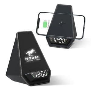 KABLOSUZ SARJ CİHAZI - HOPARLÖR  (AKILLI SAAT-ALARM-IŞIKLI LOGO)