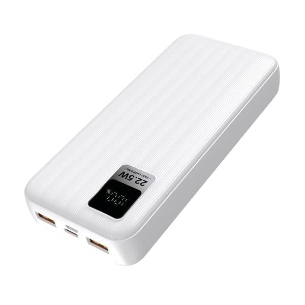 ED269  S-link G230 20000mAh Micro+Type-C+USB PD20W+QC3.0 18W Beyaz LCD Taşınabilir Pil Şarj Cihazı Powerbank — detay