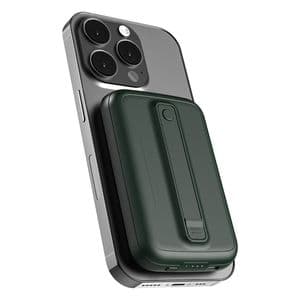 ED273  S-link M15 5000mAh PD20W Magsafe 15W Kablosuz Type-C Yeşil Taşınabilir Pil Şarj Cihazı Powerbank
