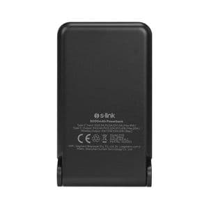 ED268 S-link P115 5000mAh PRM PD20W Magsafe 15W Kablosuz Standlı Siyah Taşınabilir Pil Şarj Cihazı Powerbank