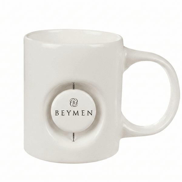 ED63  Beyaz Döner Objeli Kupa