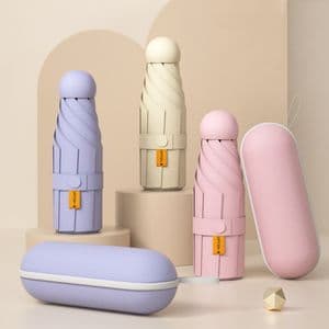 Mini Kapsül Şemsiye Özel logo 5 Katlı Şemsiye UV Korumalı Şemsiye