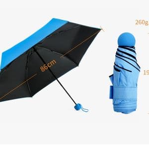 İlaç Kapsülü şeklinde Kılıflı Özel Desenli Mini Katlanır Cep Şemsiyesi