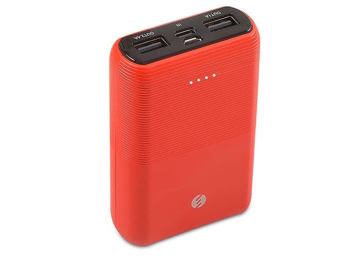 ED286  S-link IP-S110 10000mAh 2*Usb Port+Micro+Type C Powerbank Kırmızı Taşınabilir Pil Şarj Cihazı