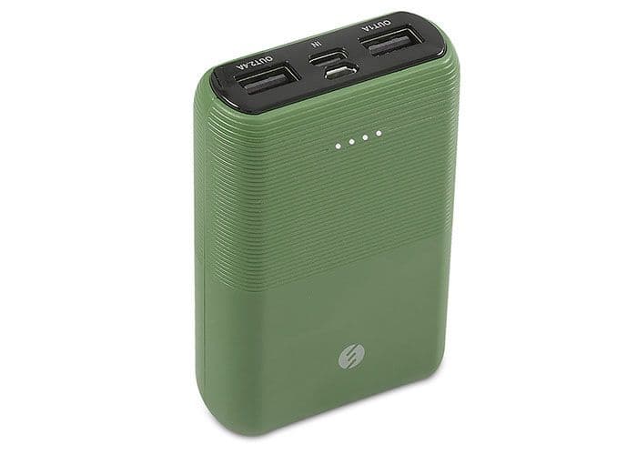 S-link IP-S110 10000mAh 2*Usb Port+Micro+Type C Powerbank Yeşil Taşınabilir Pil Şarj Cihazı