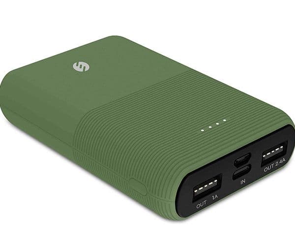 S-link IP-S110 10000mAh 2*Usb Port+Micro+Type C Powerbank Yeşil Taşınabilir Pil Şarj Cihazı — detay