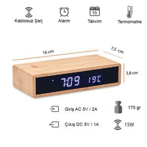 ED242 Bambu Kablosuz Şarj Standı